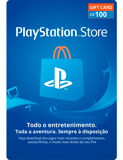 Cartão PSN R$ 100 Reais Playstation Network Brasil ...